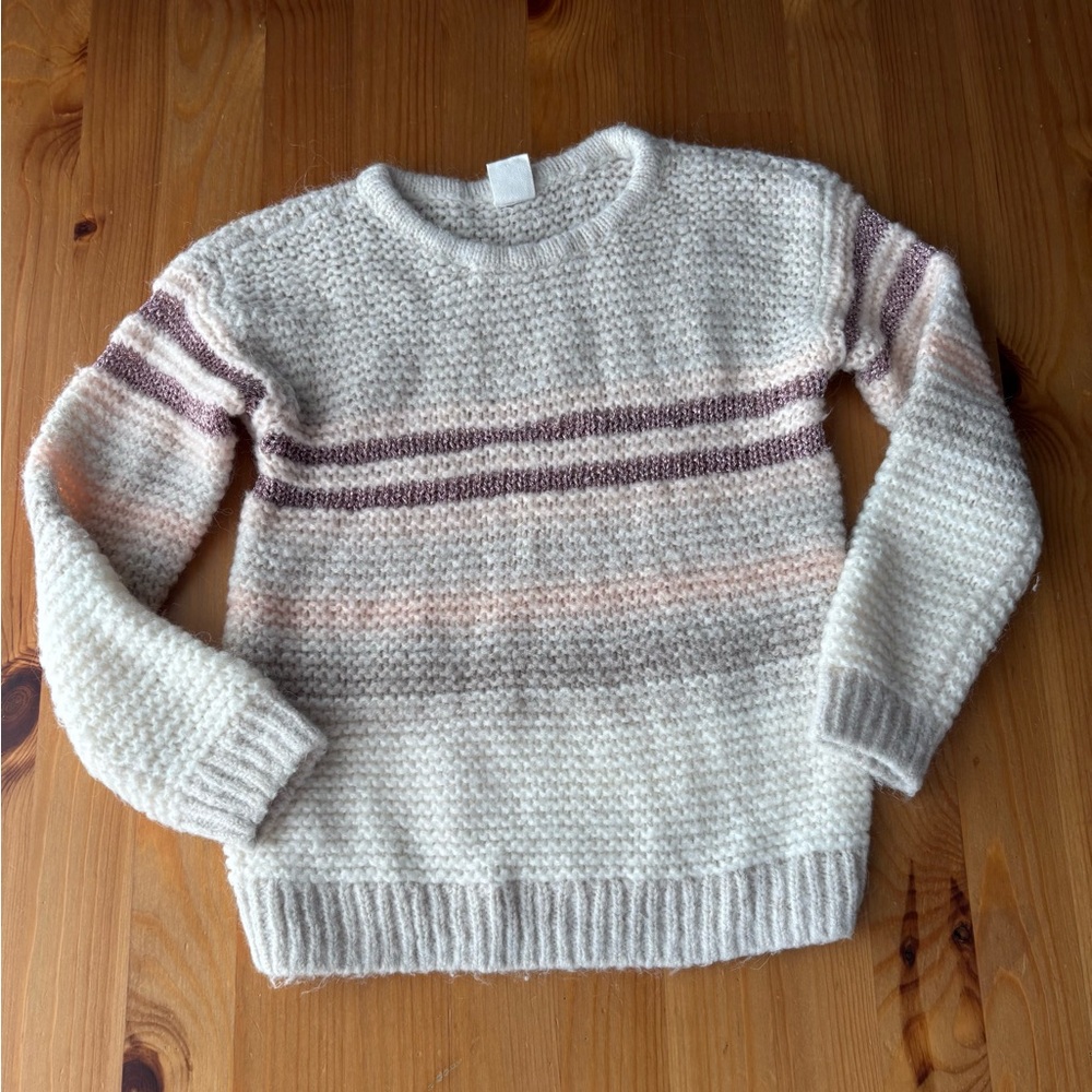Girls' Baby Gap Wool‎ Blend Glittering Striped Sweater Size 4